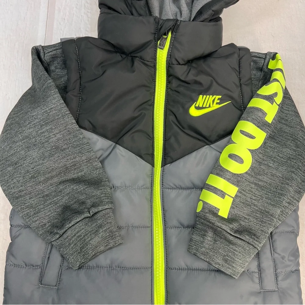 Nike Little Boys' 2Fer Full Zip Puffer Jacket SIZE 2T‎